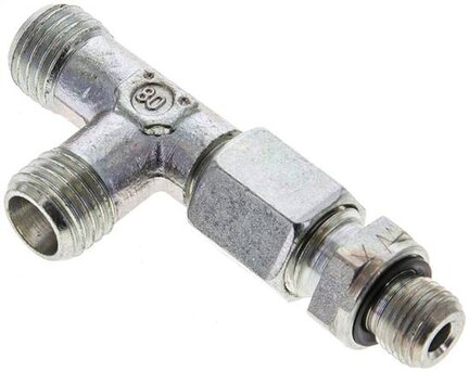 Trójnik hydrauliczny L, nastawny, gwint G 1/8"-6 L (M12x1,5), stal ocynkowana