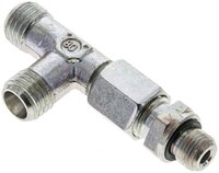 Trójnik hydrauliczny L, nastawny, gwint G 1/8"-6 L (M12x1,5), stal ocynkowana