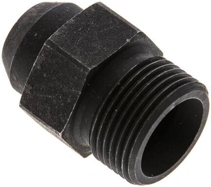 Złączka hydrauliczna prosta, do wspawania, gwintowana 14 S (M22x1,5), stal fosforanowa
