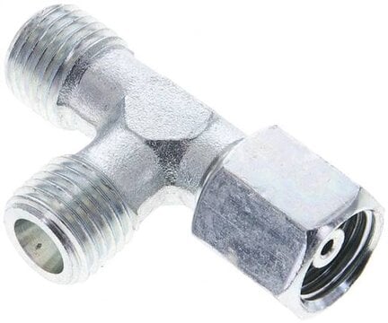 Trójnik hydrauliczny L, nastawny, gwintowany 6 S (M14x1,5), uszczelnienie stożkowe, stal ocynkowana