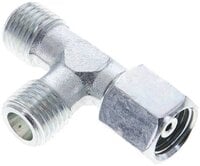 Trójnik hydrauliczny L, nastawny, gwintowany 6 S (M14x1,5), uszczelnienie stożkowe, stal ocynkowana