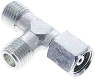 Trójnik hydrauliczny L, nastawny, gwintowany 6 S (M14x1,5), uszczelnienie stożkowe, stal ocynkowana