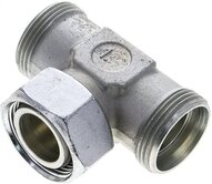 Trójnik hydrauliczny T, gwintowany 28 L (M36x2), stal ocynkowana