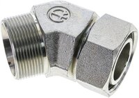 Kolanko hydrauliczne 45 st., nastawne, gwintowane 35 L (M45x2), uszczelnienie stożkowe, stal ocynkowana