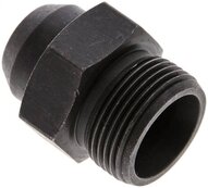 Złączka hydrauliczna prosta, do wspawania, gwintowana 16 S (M24x1,5), stal fosforanowa