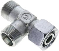 Trójnik hydrauliczny L, nastawny, gwintowany 16 S (M24x1,5), uszczelnienie stożkowe, stal ocynkowana