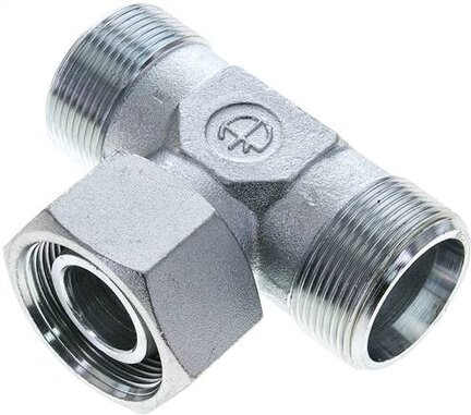 Trójnik hydrauliczny T, gwintowany 30 S (M42x2), stal ocynkowana