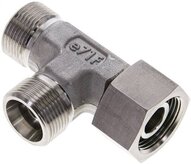 Trójnik hydrauliczny L, nastawny, gwintowany 16 S (M24x1,5), uszczelnienie stożkowe, stal nierdzewna