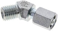 Kolanko hydrauliczne 45 st., nastawne, gwintowane 6 L (M12x1,5), uszczelnienie stożkowe, stal ocynkowana