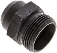 Złączka hydrauliczna prosta, do wspawania, gwintowana 18 L (M26x1,5), stal fosforanowa