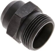Złączka hydrauliczna prosta, do wspawania, gwintowana 18 L (M26x1,5), stal fosforanowa