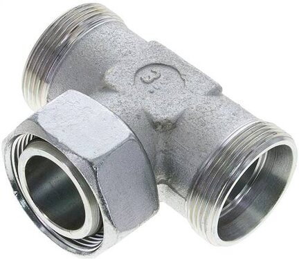 Trójnik hydrauliczny T, gwintowany 35 L (M45x2), stal ocynkowana