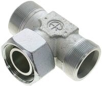 Trójnik hydrauliczny T, gwintowany 38 S (M52x2), stal ocynkowana