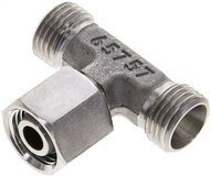 Trójnik hydrauliczny T, gwintowany 10 L (M16x1,5), stal nierdzewna