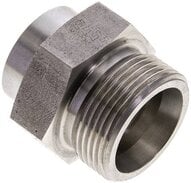 Złączka hydrauliczna prosta, do wspawania, gwintowana 25 S (M36x2), stal nierdzewna