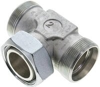 Trójnik hydrauliczny T, gwintowany 42 L (M52x2), stal ocynkowana