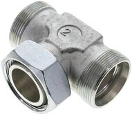 Trójnik hydrauliczny T, gwintowany 42 L (M52x2), stal ocynkowana