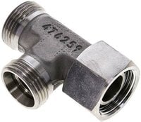 Trójnik hydrauliczny L, nastawny, gwintowany 22 L (M30x2), uszczelnienie stożkowe, stal nierdzewna
