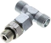 Trójnik hydrauliczny T, nastawny, gwint G 3/8"-10 S (M18x1,5), stal ocynkowana