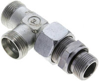 Trójnik hydrauliczny L, nastawny, gwint G 3/4"-22 L (M30x2), stal ocynkowana