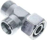 Trójnik hydrauliczny L, nastawny, gwintowany 25 S (M36x2), uszczelnienie stożkowe, stal ocynkowana