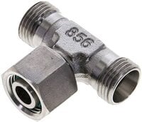 Trójnik hydrauliczny T, gwintowany 12 L (M18x1,5), stal nierdzewna