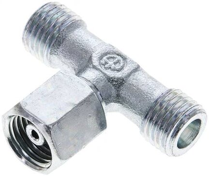 Trójnik hydrauliczny T, gwintowany 6 S (M14x1,5), stal ocynkowana