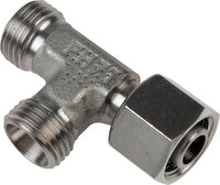 Trójnik hydrauliczny L, nastawny, gwintowany 18 L (M26x1,5), stal nierdzewna