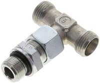 Trójnik hydrauliczny T, nastawny, gwint G 3/8"-12 L (M18x1,5), stal ocynkowana