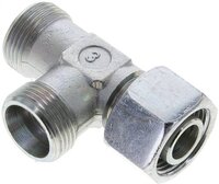 Trójnik hydrauliczny L, nastawny, gwintowany 20 S (M30x2), stal ocynkowana