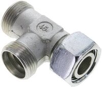 Trójnik hydrauliczny L, nastawny, gwintowany 22 L (M30x2), stal ocynkowana