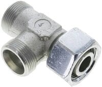 Trójnik hydrauliczny L, nastawny, gwintowany 25 S (M36x2), stal ocynkowana