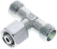 Trójnik hydrauliczny T, gwintowany 8 L (M14x1,5), stal ocynkowana