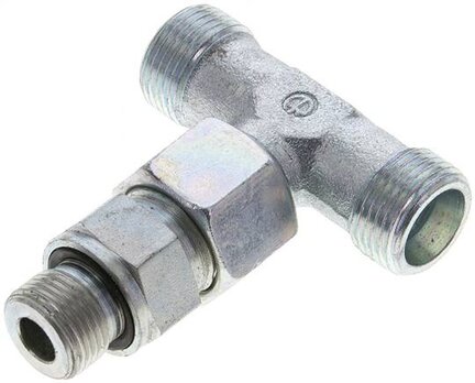 Trójnik hydrauliczny T, nastawny, gwint G 3/8"-12 S (M20x1,5), stal ocynkowana