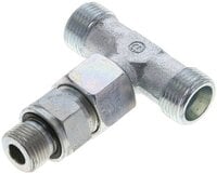 Trójnik hydrauliczny T, nastawny, gwint G 3/8"-12 S (M20x1,5), stal ocynkowana