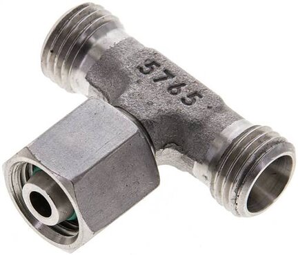 Trójnik hydrauliczny T, gwintowany 8 L (M14x1,5), stal nierdzewna