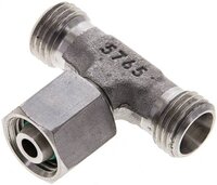 Trójnik hydrauliczny T, gwintowany 8 L (M14x1,5), stal nierdzewna