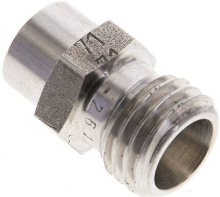 Złączka hydrauliczna prosta, do wspawania, gwintowana 6 L (M12x1,5), stal nierdzewna