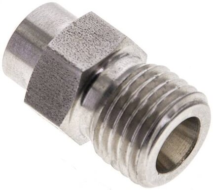 Złączka hydrauliczna prosta, do wspawania, gwintowana 6 S (M14x1,5), stal nierdzewna