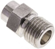 Złączka hydrauliczna prosta, do wspawania, gwintowana 6 S (M14x1,5), stal nierdzewna