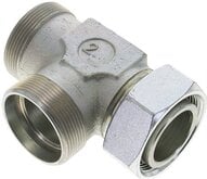 Trójnik hydrauliczny L, nastawny, gwintowany 42 L (M52x2), stal ocynkowana