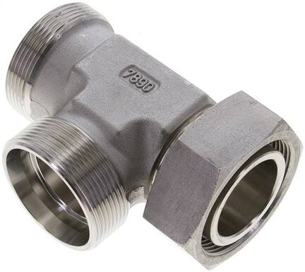 Trójnik hydrauliczny L, nastawny, gwintowany 42 L (M52x2), stal nierdzewna