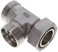 Trójnik hydrauliczny L, nastawny, gwintowany 42 L (M52x2), stal nierdzewna
