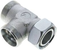 Trójnik hydrauliczny L, nastawny, gwintowany 35 L (M45x2), uszczelnienie stożkowe, stal ocynkowana