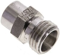 Złączka hydrauliczna prosta, do wspawania, gwintowana 8 L (M14x1,5), stal nierdzewna