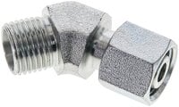 Kolanko hydrauliczne 45 st., nastawne, gwintowane 10 L (M16x1,5), uszczelnienie stożkowe, stal ocynkowana