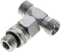 Trójnik hydrauliczny T, nastawny, gwint G 1/2"-15 L (M22x1,5), stal ocynkowana