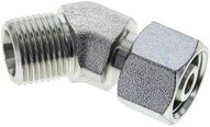 Kolanko hydrauliczne 45 st., nastawne, gwintowane 10 S (M18x1,5), uszczelnienie stożkowe, stal ocynkowana