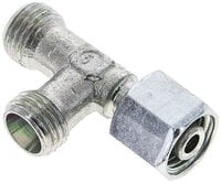 Trójnik hydrauliczny L, nastawny, gwintowany 8 L (M14x1,5), stal ocynkowana