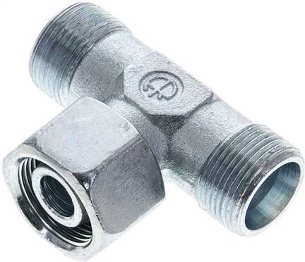 Trójnik hydrauliczny T, gwintowany 16 S (M24x1,5), stal ocynkowana